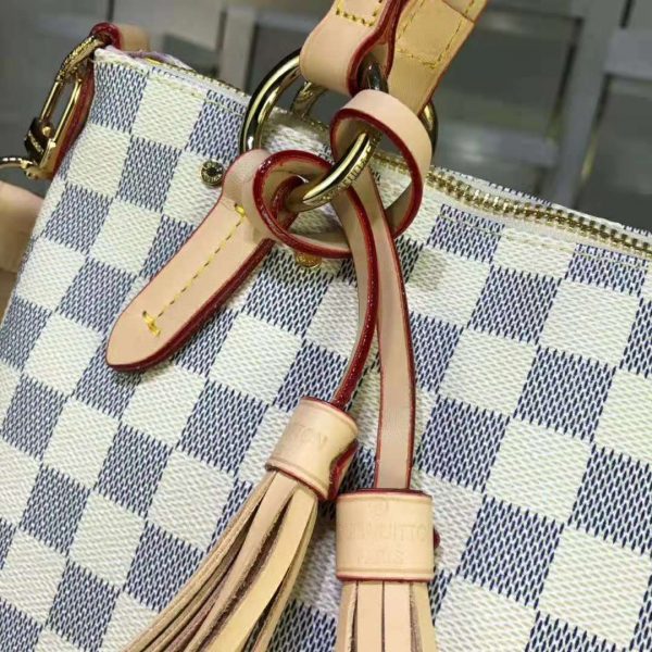 Louis Vuitton LV Women Lymington Zipped Tote in Damier Azur Coated Canvas (5)