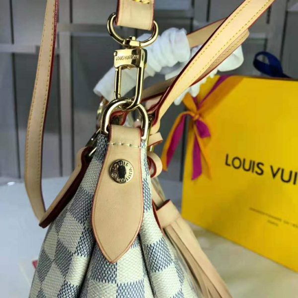 Louis Vuitton LV Women Lymington Zipped Tote in Damier Azur Coated Canvas (6)