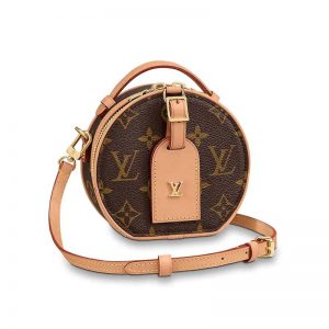 Louis Vuitton LV Women Mini Boîte Chapeau Bag in Monogram Coated Canvas-Brown