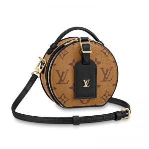 Louis Vuitton LV Women Mini Boîte Chapeau Bag in Monogram Coated Canvas-Chocolate