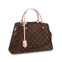 Louis Vuitton LV Women Montaigne MM in Iconic Monogram Canvas-Brown (1)