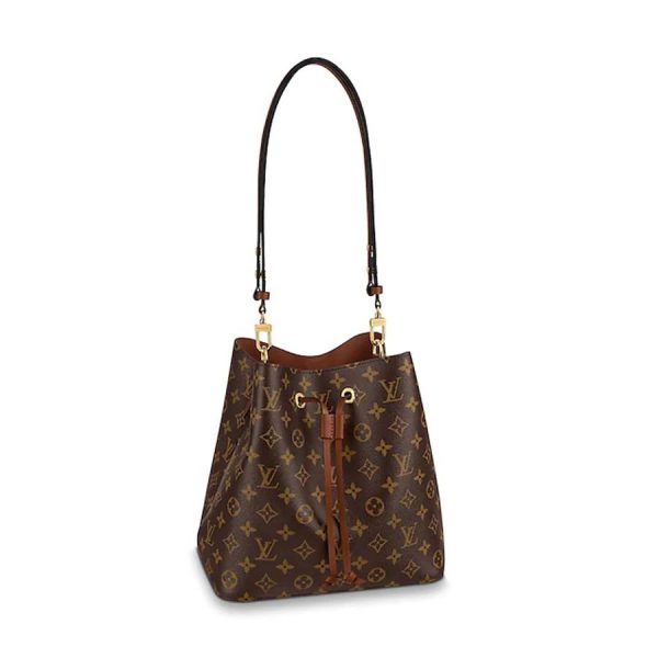 Louis Vuitton LV Women NéoNoé MM Bucket Bag in Monogram Coated Canvas-Brown (7)