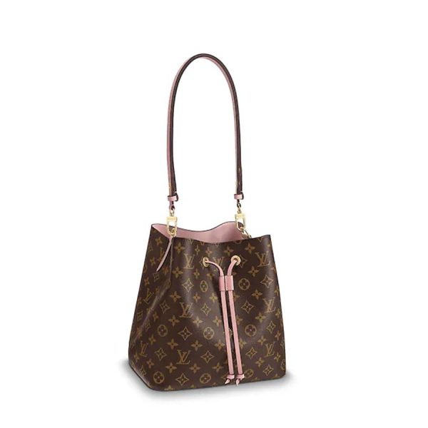 Louis Vuitton LV Women NéoNoé MM Bucket Bag in Monogram Coated Canvas-Pink (1)