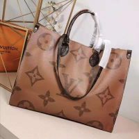 Louis Vuitton LV Women Onthego Tote Bag in Monogram Giant Canvas-Brown (1)