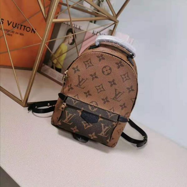 Louis Vuitton LV Women Palm Springs Mini in Monogram Reverse Coated Canvas-Brown (8)