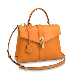 Louis Vuitton LV Women Rose Des Vents PM Handbag in Grained and Smooth Calf Leather-Orange