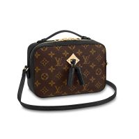 Louis Vuitton LV Women Saintonge Handbag in Monogram Canvas and Smooth Leather-Pink
