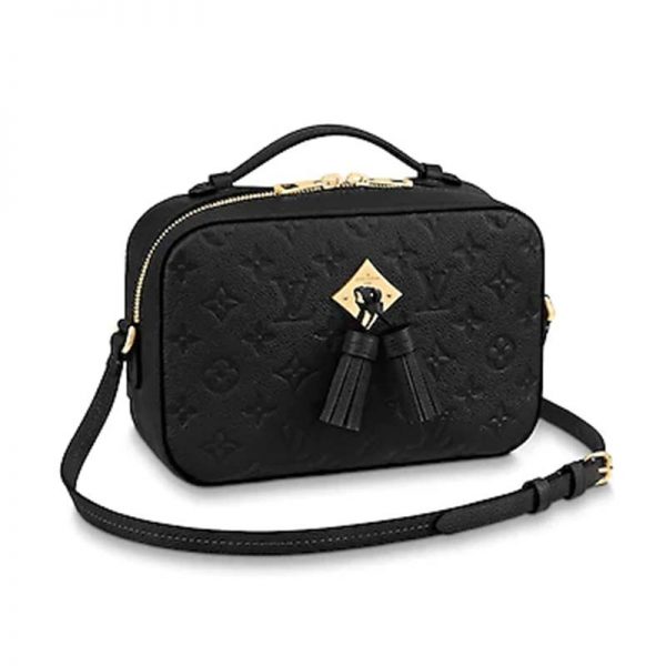 Louis Vuitton LV Women Saintonge Handbag in Monogram Empreinte Leather-Black (1)
