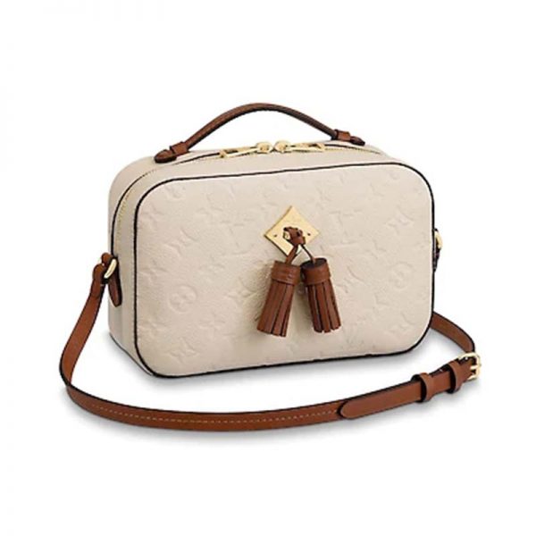Louis Vuitton LV Women Saintonge Handbag in Monogram Empreinte Leather-White (1)