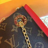 Louis Vuitton LV Women Surene BB Handbag in Monogram Canvas and Grained Calf Leather-Red (9)