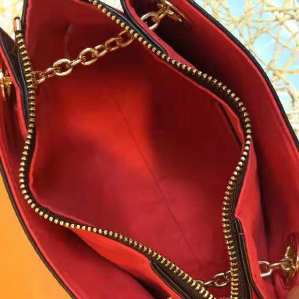 Louis Vuitton LV Women Surene BB Handbag in Monogram Canvas and Grained Calf Leather-Red (8)