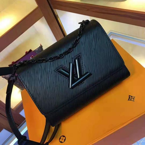Louis Vuitton LV Women Twist PM Chain Bag in Grained Epi Leather-Black (2)