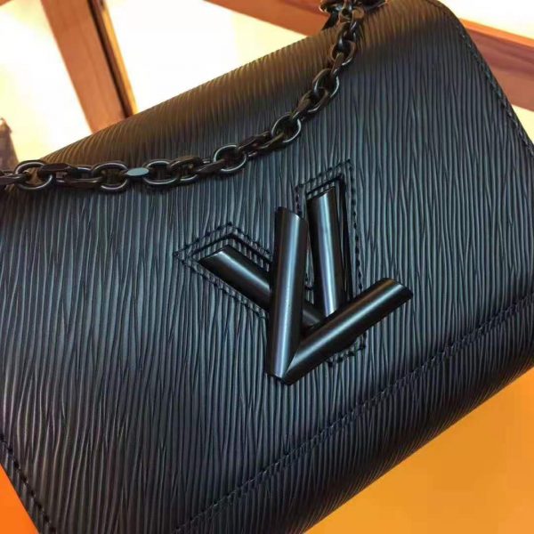 Louis Vuitton LV Women Twist PM Chain Bag in Grained Epi Leather-Black (4)