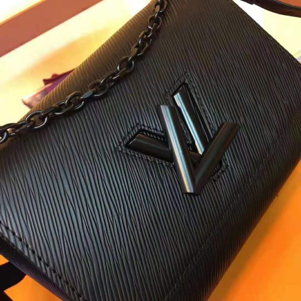 Louis Vuitton LV Women Twist PM Chain Bag in Grained Epi Leather-Black (7)