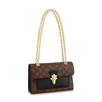 Louis Vuitton LV Women Victoire Chain Bag in Monogram Coated Canvas and Cowhide Leather-Red