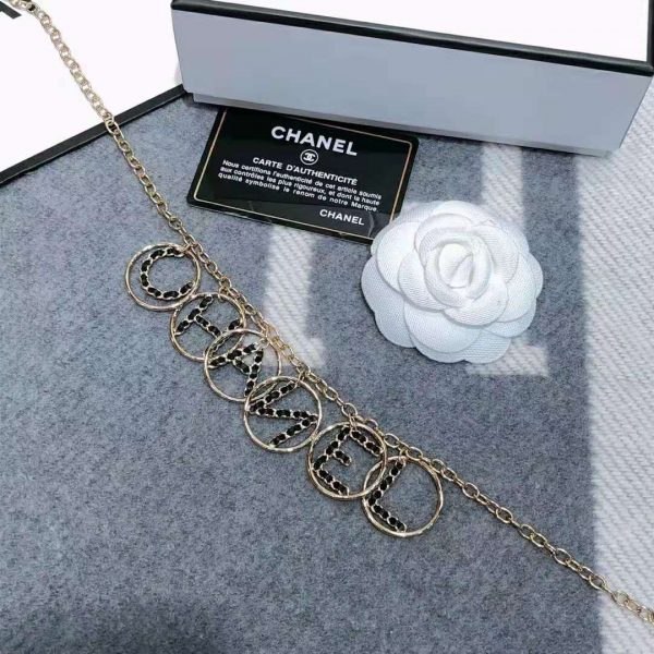 Chanel Women Calfskin & Gold-Tone Metal Belt-Gold (2)
