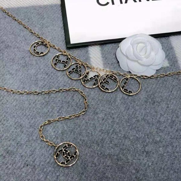 Chanel Women Calfskin & Gold-Tone Metal Belt-Gold (3)