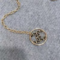 Chanel Women Calfskin & Gold-Tone Metal Belt-Gold (1)