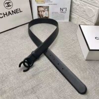 Chanel Women Lambskin & Gold-Tone Metal Belt-Black (1)