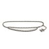 Chanel Women Metal Glass Pearls Lambskin & Strass Belt-Black