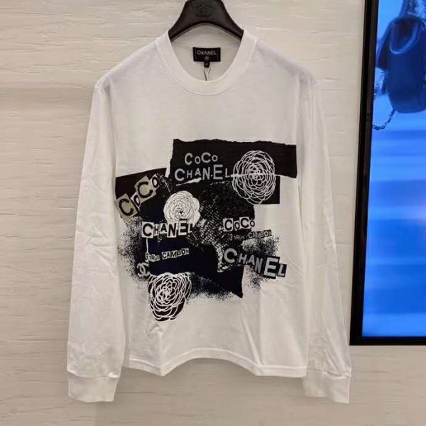 Chanel Women Sweatshirt in Cotton Black White Navy Blue & Silver (5)