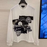 Chanel Women Sweatshirt in Cotton Black White Navy Blue & Silver (1)