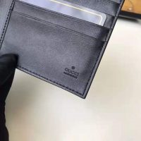 Gucci GG Men GG Supreme Wallet with Wolf in Black and Grey GG Supreme Canvas (10)