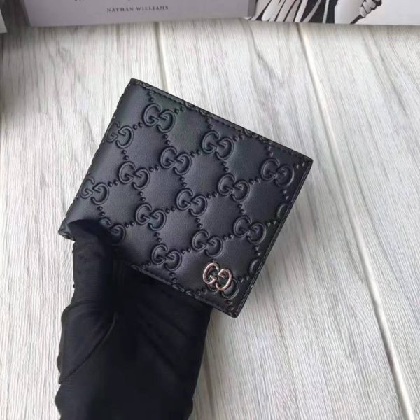Gucci GG Men Gucci Signature Wallet in Black Gucci Signature Leather with Details (3)