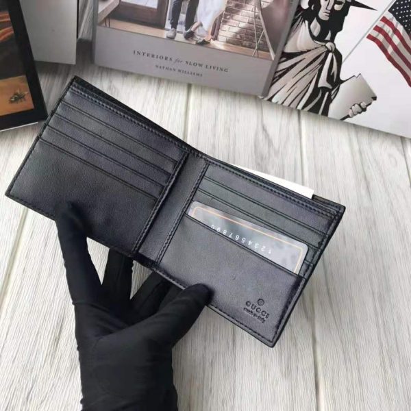 Gucci GG Men Gucci Signature Wallet in Black Gucci Signature Leather with Details (7)