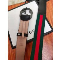 Gucci Unisex GG Web Belt with G Buckle in Green and Red Web (1)