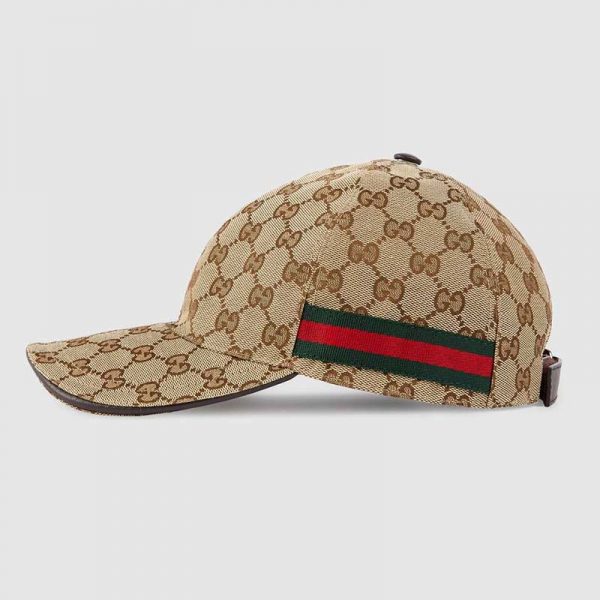 Gucci Unisex Original GG Canvas Baseball Hat in Original GG Fabric-Beige (1)