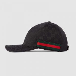 Gucci Unisex Original GG Canvas Baseball Hat in Original GG Fabric-Navy
