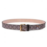 Gucci Unisex Tiger Print GG Supreme Belt in BeigeEbony GG Supreme Canvas (1)