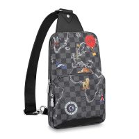 Louis Vuitton LV Men Avenue Sling Bag in Damier Graphite Coated Canvas-Grey (1)