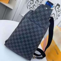 Louis Vuitton LV Men Avenue Sling Bag in Damier Graphite Coated Canvas-Grey (1)
