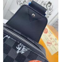 Louis Vuitton LV Men Avenue Sling Bag in Damier Graphite Coated Canvas-Grey (1)