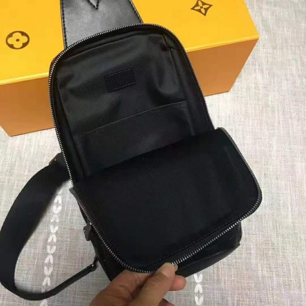 Louis Vuitton LV Men Avenue Sling Bag in Damier Infini Leather-Black (9)