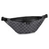 Louis Vuitton LV Men Discovery Bumbag in Damier Graphite Canvas-Grey