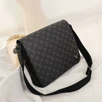 Louis Vuitton LV Men District MM Bag in Monogramme Eclipse Canvas-Grey (10)