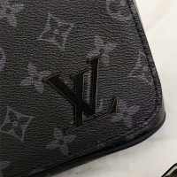Louis Vuitton LV Men District PM Bag in Monogramme Eclipse Canvas-Grey (5)