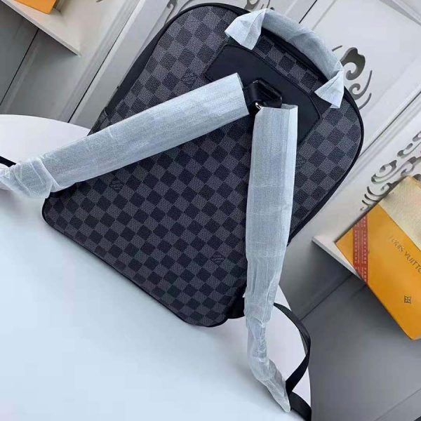 Louis Vuitton LV Men Josh Backpack Bag in Damier Graphite Coated Canvas-Grey (10)