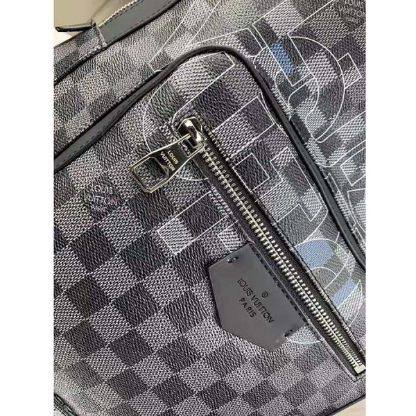 Louis Vuitton LV Men Josh Backpack Bag in Damier Graphite Coated Canvas-Grey (2)