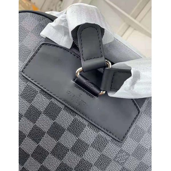 Louis Vuitton LV Men Josh Backpack Bag in Damier Graphite Coated Canvas-Grey (4)