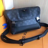 Louis Vuitton LV Men Messenger PM Voyager Bag in Monogram Eclipse Canvas-Black (1)