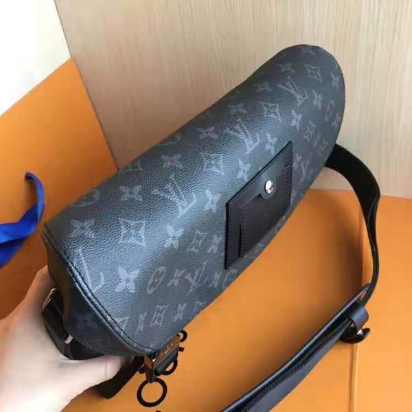 Louis Vuitton LV Men Messenger PM Voyager Bag in Monogram Eclipse Canvas-Black (9)