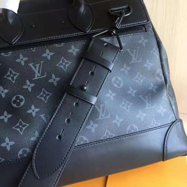 Louis Vuitton LV Men Steamer PM Bag in Monogram Eclipse Coated Canvas-Black (3)