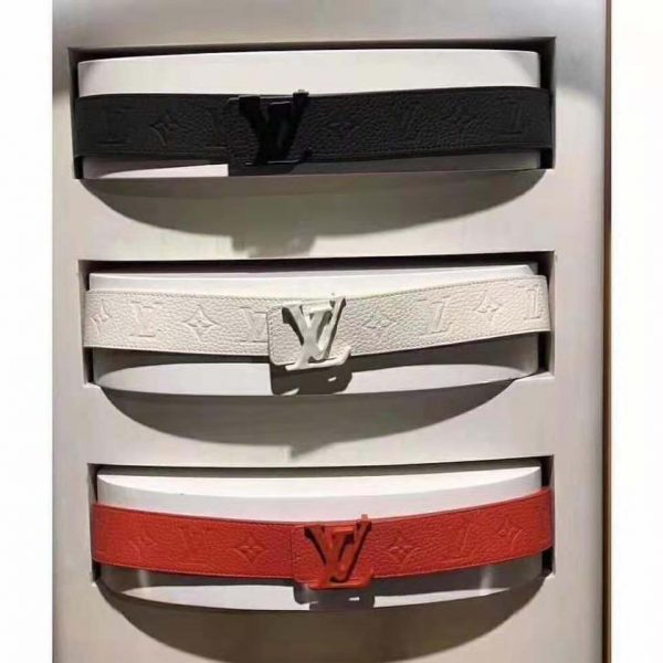 Louis Vuitton LV Unisex Ceinture LV Shape 40mm Belt in Lanière En Cuir Taurillon Embossé (2)