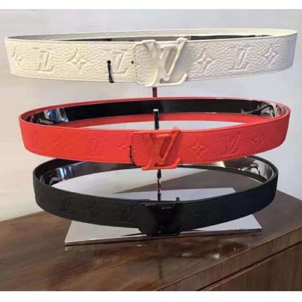 Louis Vuitton LV Unisex Ceinture LV Shape 40mm Belt in Lanière En Cuir Taurillon Embossé (3)