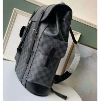 Louis Vuitton LV Unisex Christopher PM Backpack in Damier Graphite Canvas-Grey (1)