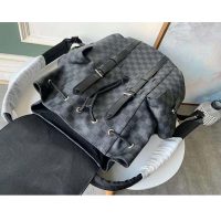 Louis Vuitton LV Unisex Christopher PM Backpack in Damier Graphite Canvas-Grey (1)